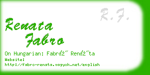 renata fabro business card